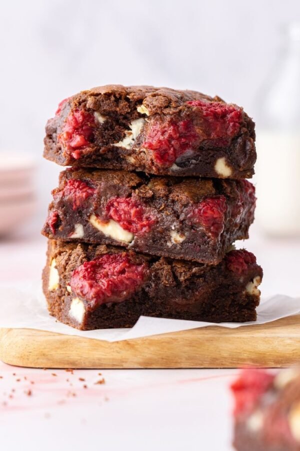 Raspberry White Chocolate Brownie
